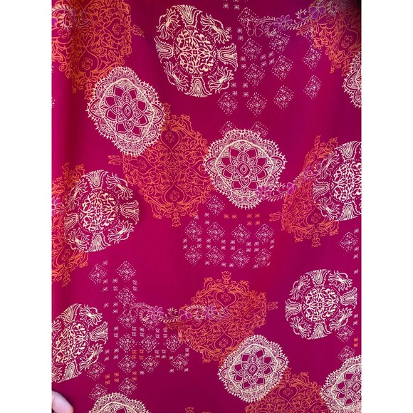 Worthington vintage size 8 Georgette faux wrap, long maxi skirt floral medallion - Picture 5 of 8